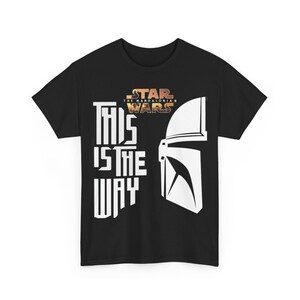 This Is The Way Mandalorian T-Shirt | Star Wars Helmet Tee image 2