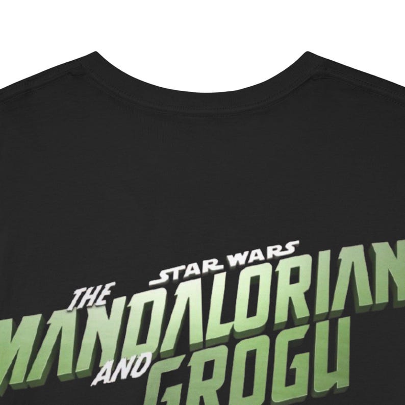The Mandalorian and Grogu Tee | Star Wars Character Poster Shirt image 7
