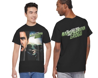 The Mandalorian and Grogu Tee | Star Wars Character Poster Shirt