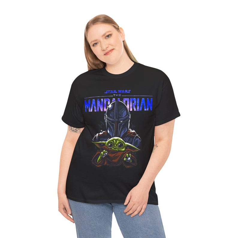 The Mandalorian Baby Yoda T-shirt | Star Wars Mandalorian T-shirt afbeelding 7