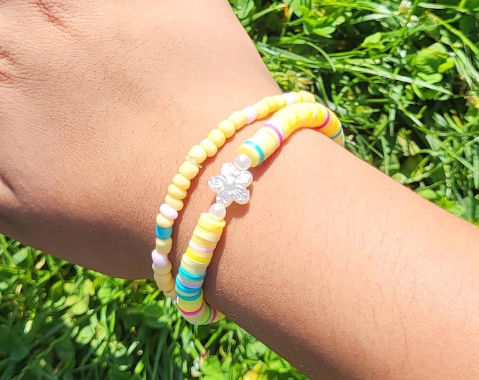 Play dough clay bead bracelet