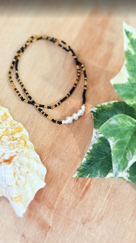 Golden Sands & Pearl Necklace!