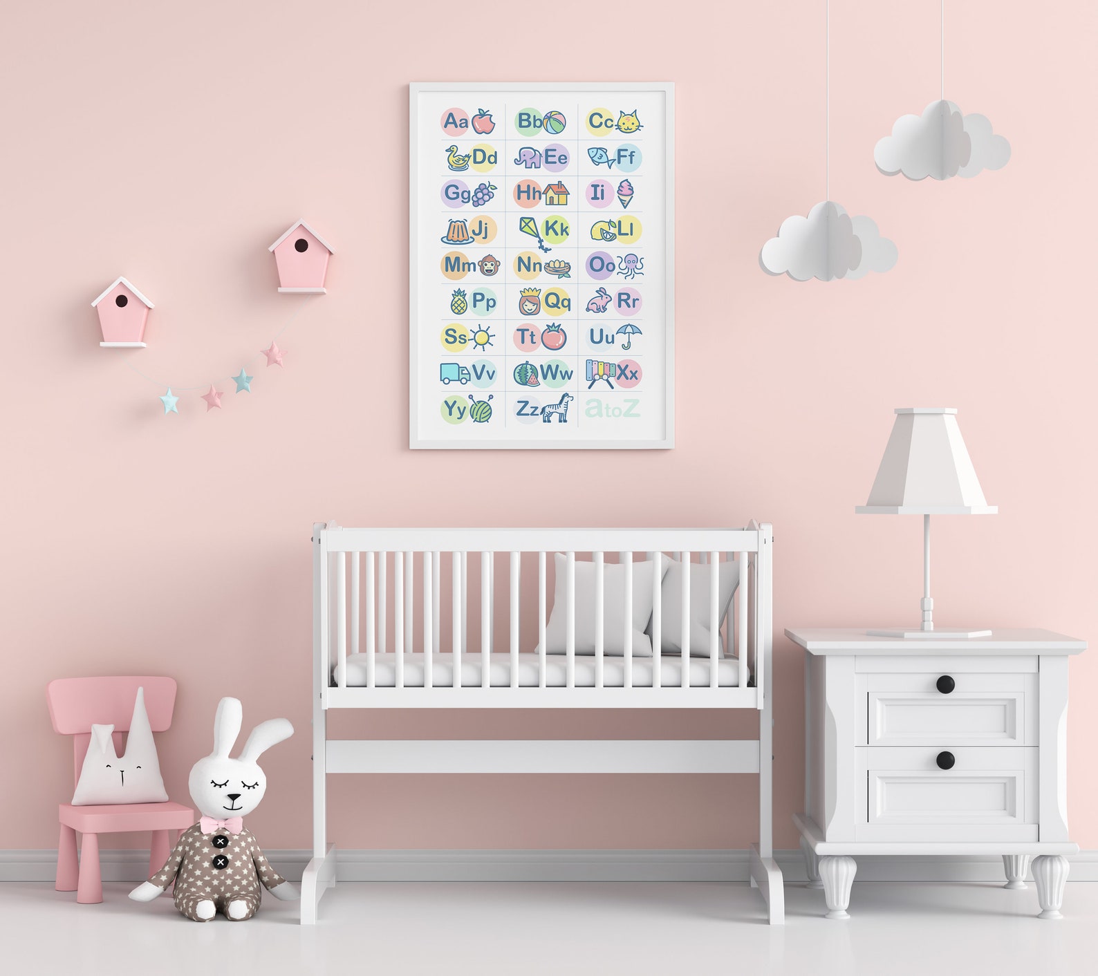 Alphabet Chart / Nursery Art / Educational Chart / Alphabet Poster - Etsy