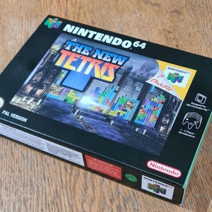 The New Tetris PAL, N64, Nintendo 64, Reproduction box, Replacement box.