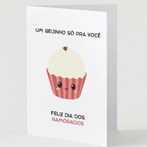 Digital Cartão de Dia dos Namorados | Portuguese Valentines Card | Brazilian Valentines Card | Brazilian Greeting Card | Blank Cards