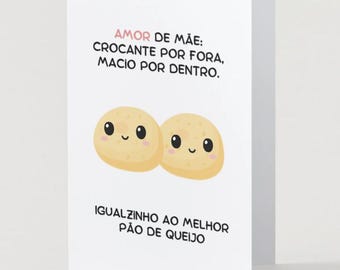 Digital Portuguese Mother’s Day Card | Digital Mother's Day Greeting Card | Dia das Mães | Brazilian Portuguese Greeting Card | Blank Cards