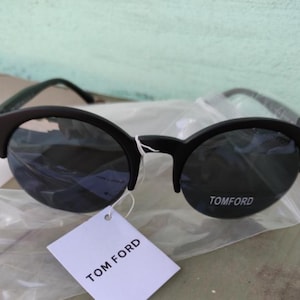 Vintage Black Round Round Frame Sunglasses