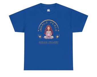 Mindfulness Unisex Cotton Tee, Inhale Peace Exhale Bullsh*t