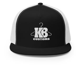KB Customs Logo Trucker Cap – Embroidered 5 Panel Hat