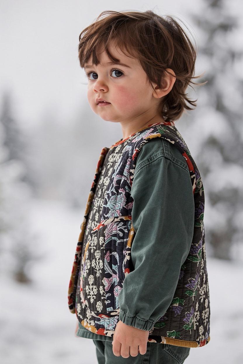Kids Quilted Vest, Block Print Patchwork Vest, Toddler Jacket - Etsy