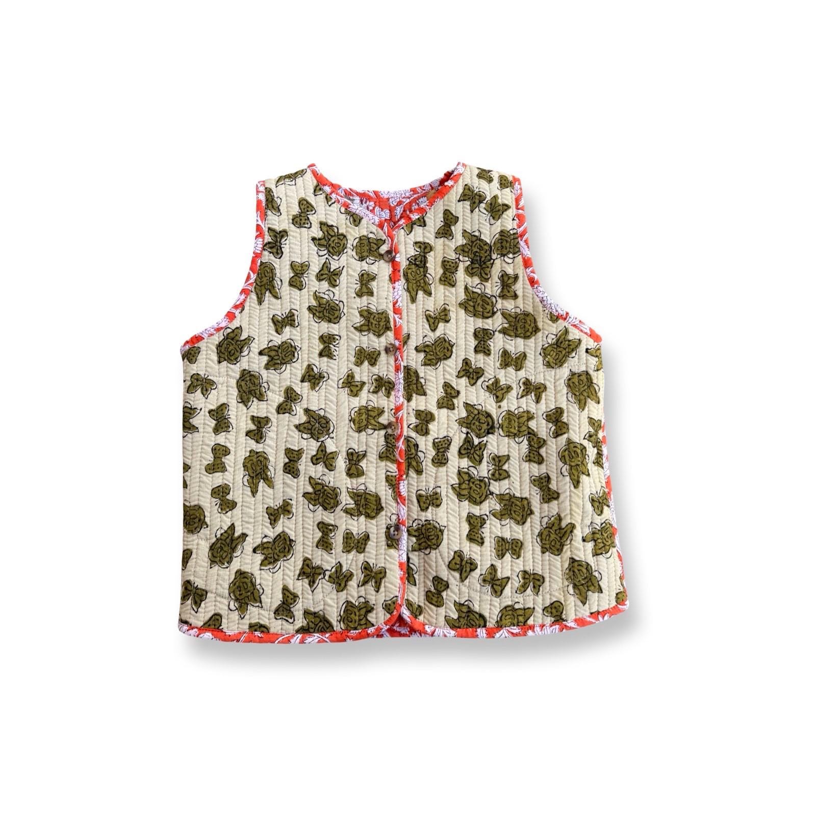 Kids Quilted Vest, Block Print Patchwork Vest, Toddler Jacket - Etsy
