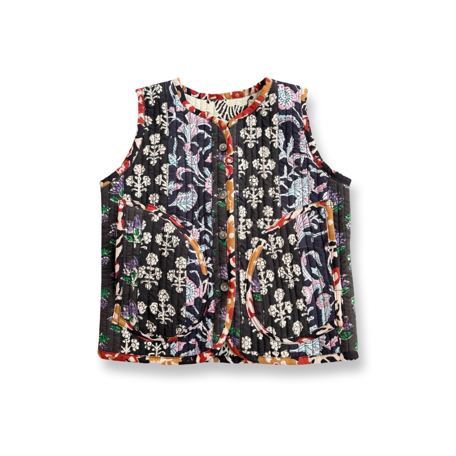 ARCHI アーキ BLOCK PRINT QUILTED VEST Kids Quilted Vest, Block Print Patchwork Vest, Toddler Jacket - Etsy