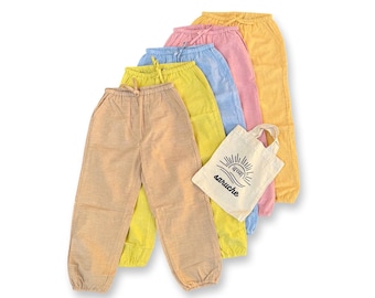 Handwoven Khadi Cotton Kids Trouser, Organic Child Pants