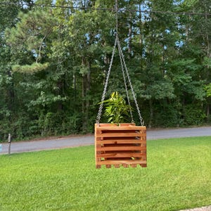 Hanging Handmade cedar planter