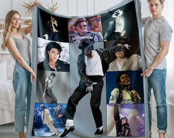 Michael Jackson Blanket, Michael Jackson fan gift, gift for michael jackson fan blanket, 80s Music Legend Fan Gift, King of Pop Inspired