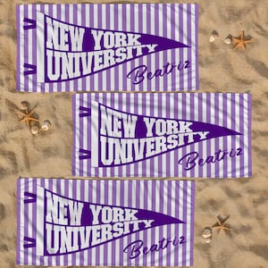Personalized College Pennant Beach Towel, School Banner School Spirit Beach Towel, High School Graduation Gift, University Graduation Gift bild 10