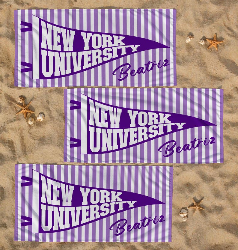 Personalized College Pennant Beach Towel, School Banner School Spirit Beach Towel, High School Graduation Gift, University Graduation Gift bild 10