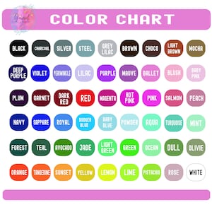 Puede incluir: Una carta de colores con un encabezado rosa y morado muestra una variedad de muestras de color. Cada muestra est&aacute; etiquetada con un nombre de color, incluyendo tonos de rosa, azul, verde y marr&oacute;n. La carta est&aacute; dise&ntilde;ada para la selecci&oacute;n de color.
