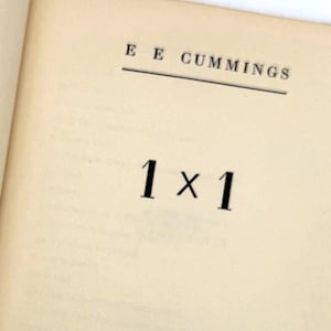 Pierwsze wydanie „1 × 1” autorstwa E. E. Cummings | 1944 Henry Holt | Zbiór poezji