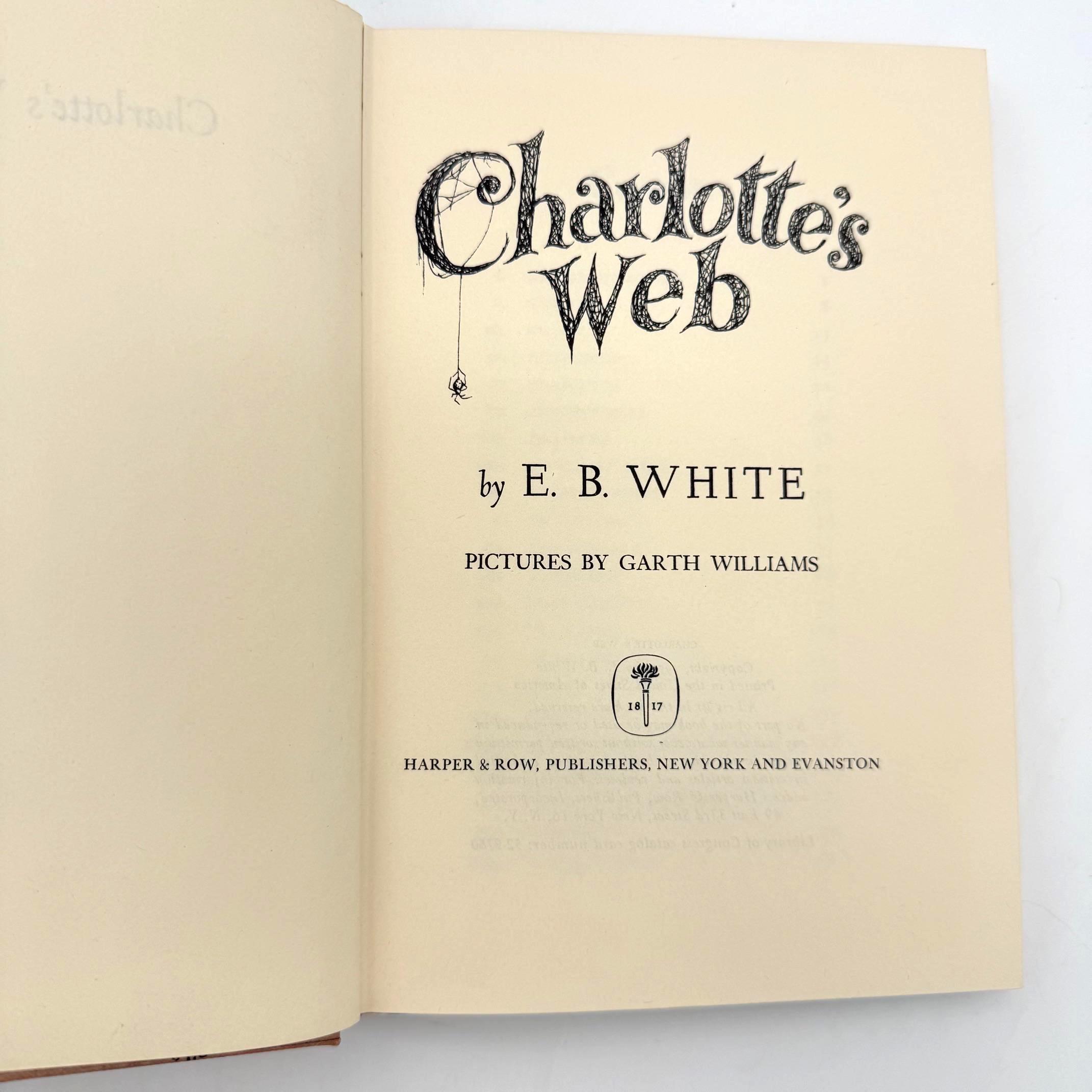 Charlotte’s Web - Vintage Hardcover W/ Dust Jacket - E.B. White - Garth ...