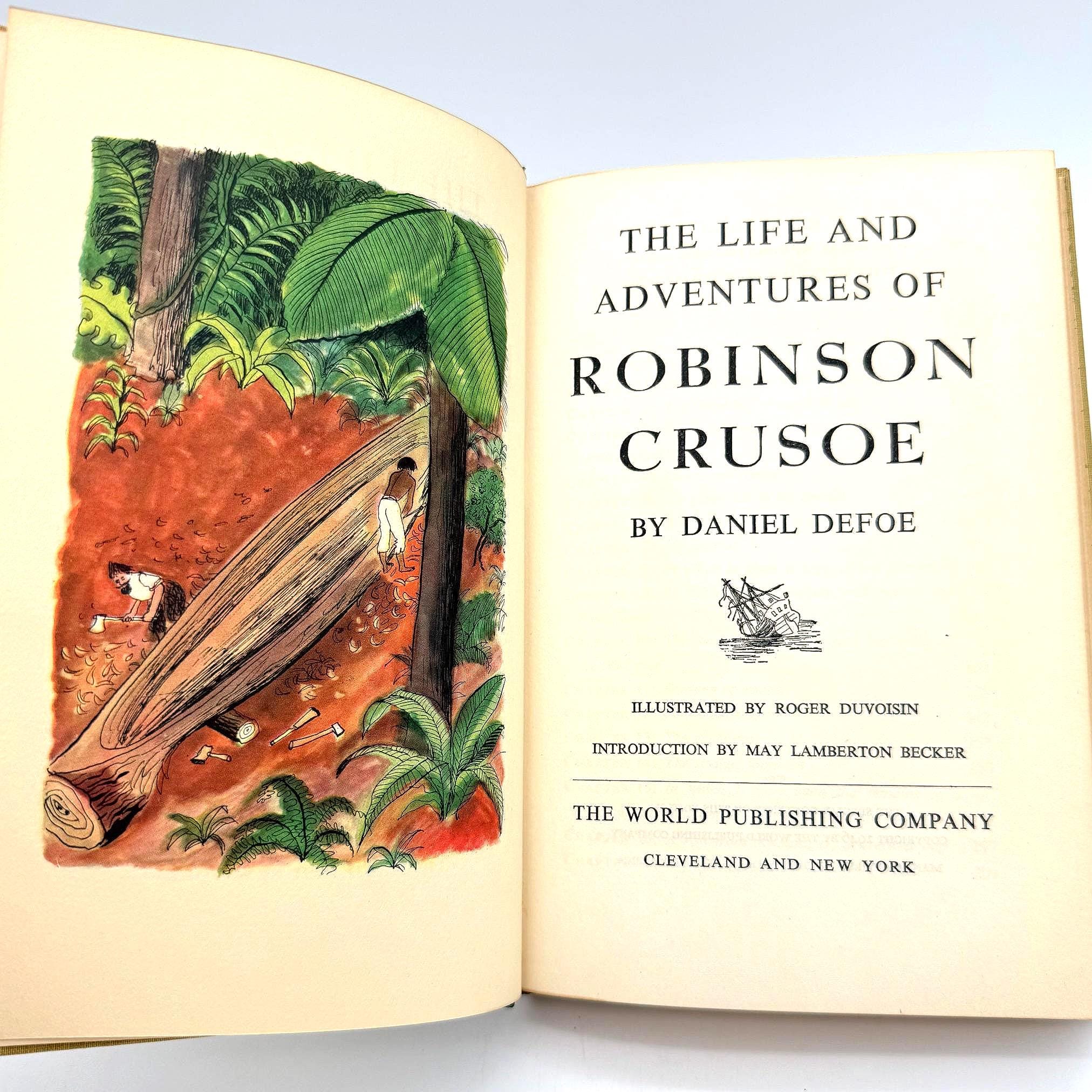 1946 Robinson Crusoe by Daniel Defoe – Illustrated Rainbow Classics ...
