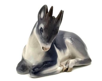 Royal Copenhagen 2648 Reclining Fawn – Knud Kyhn – Hand Painted Danish Porcelain Figurine