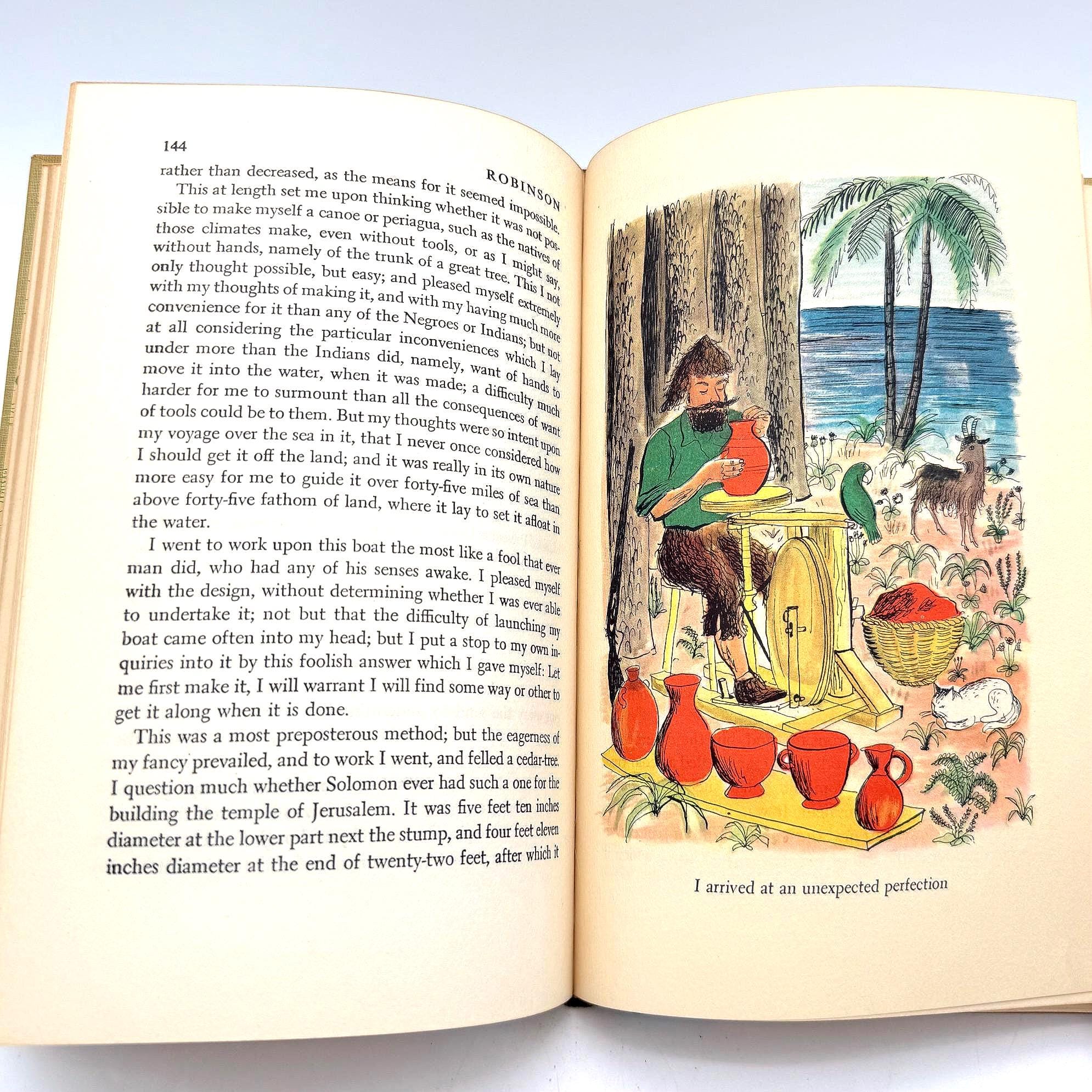 1946 Robinson Crusoe by Daniel Defoe – Illustrated Rainbow Classics ...