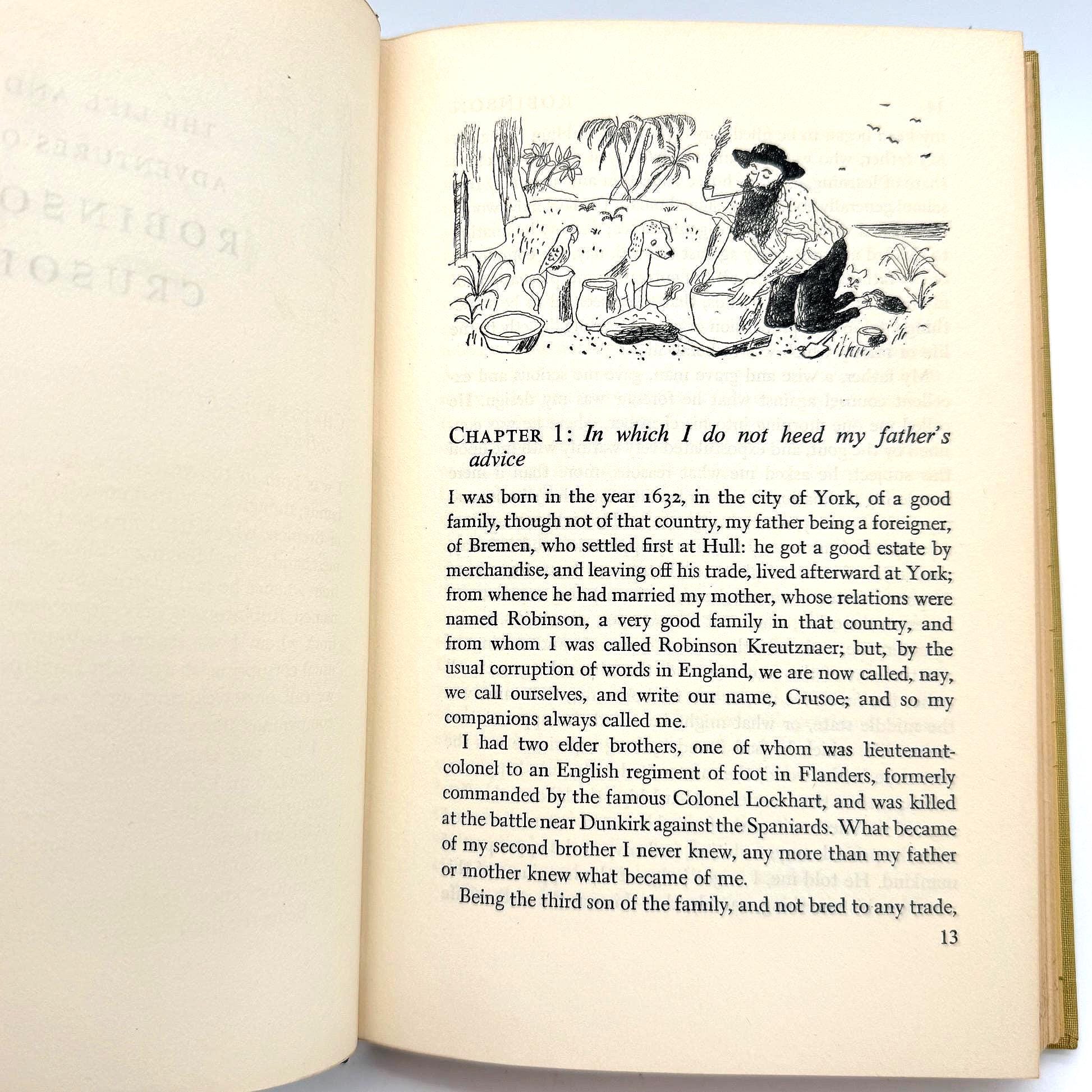 1946 Robinson Crusoe by Daniel Defoe – Illustrated Rainbow Classics ...
