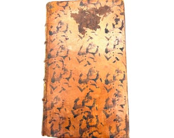 Livro Teológico Francês de 1769 - Réfutation d’un Libelle Impie - Liège - Texto Católico Encadernado em Couro Antigo