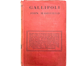 Gallipoli John Masefield 1916 First Edition WWI Book w/ Original Dust Jacket – William Heinemann London Great War History