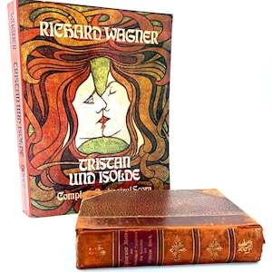 Tristan und Isolde Bundle – 1894 German Edition + 1973 Dover Wagner Full Orchestral Score – Rare Opera Book Set