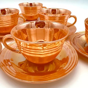 Fireking ファイヤーキング vintage オレンジ 皿 8点 set Fire king