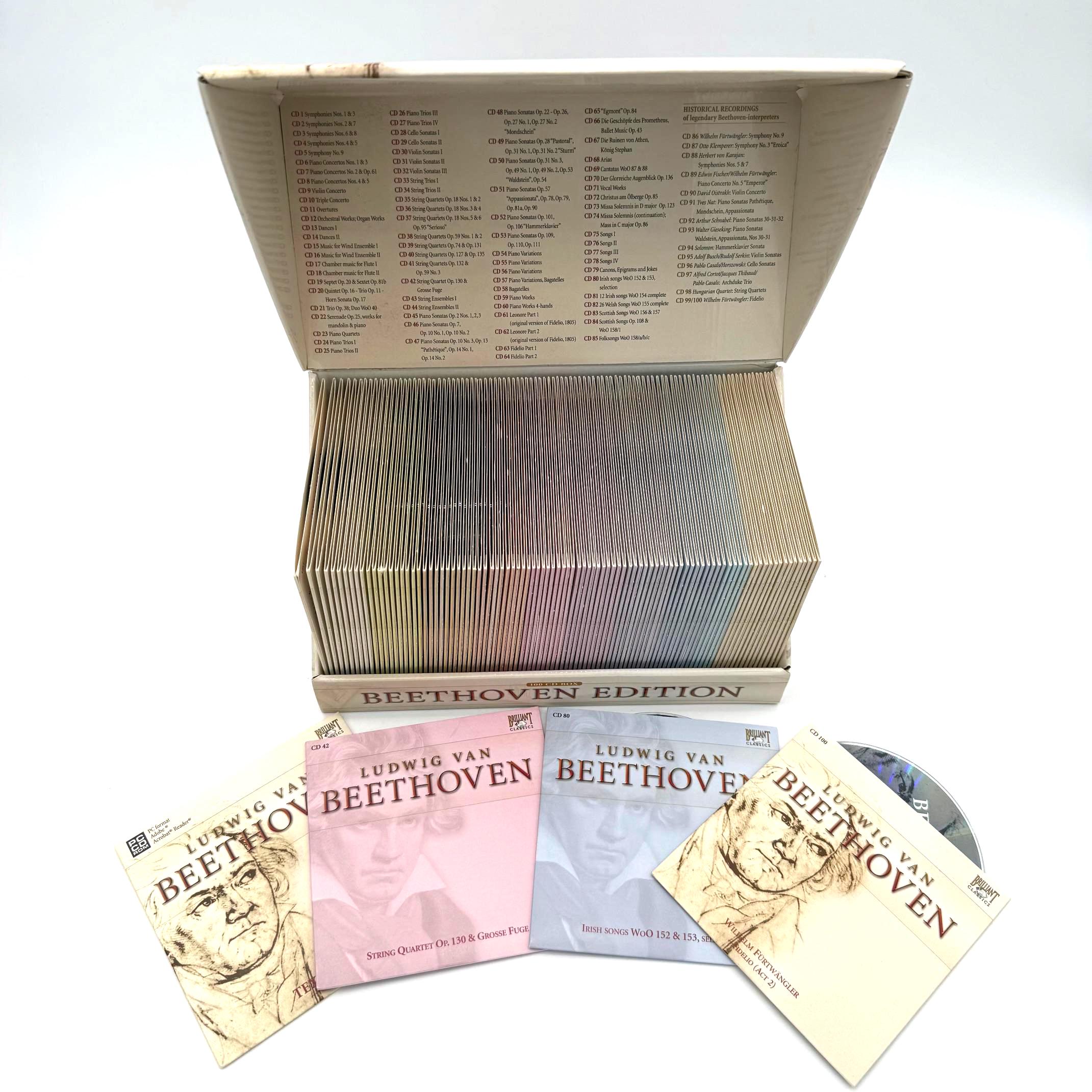 BEETHOVEN　100CD BRILLIANT CLASSICS Ludwig Van Beethoven Complete Works – 100 CD Box Set