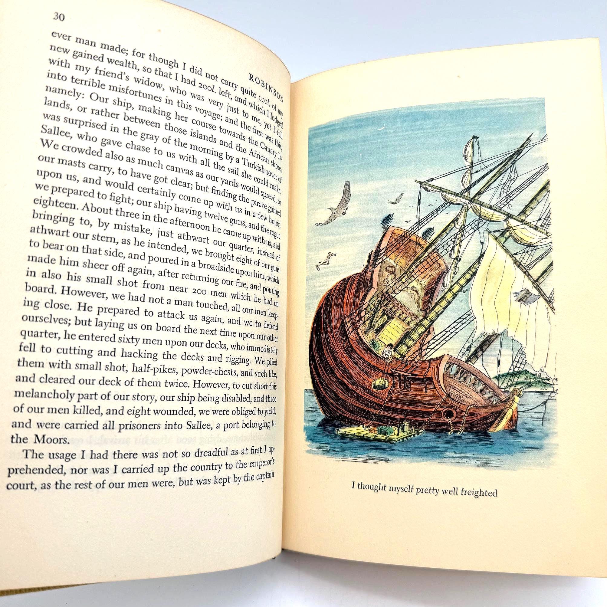 1946 Robinson Crusoe by Daniel Defoe – Illustrated Rainbow Classics ...