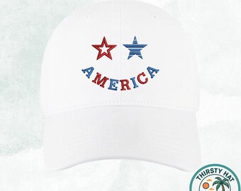 Sombrero Patriótico de América / Gorra de papá bordada de EE.UU. / Sombrero del 4 de julio