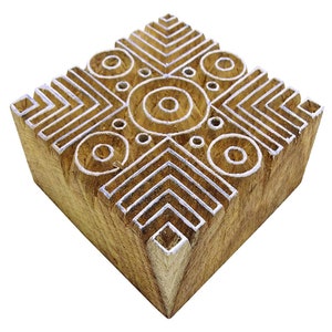 Wooden Textile Stamps, Indian Brown Printing Block, Decorative Hand Carved Stamp, Scrapbook Stamp, Wooden Fabric Printing Block, PB3377A