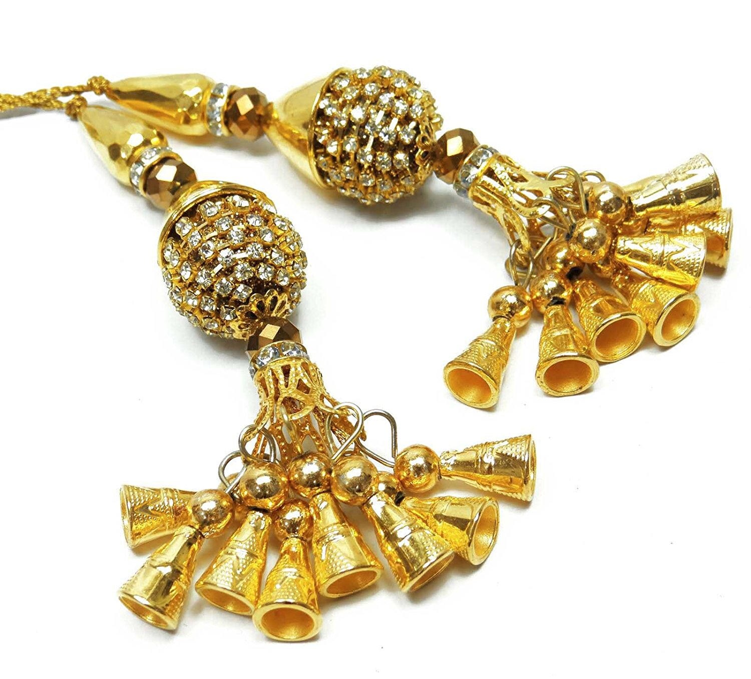 Traditional Tassel Decorative Gold Beaded Tassel Blouse Etsy