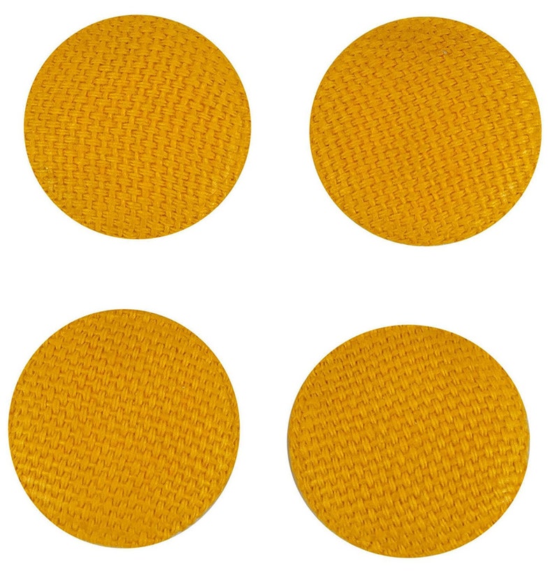 2 Holes Buttons Cotton Twill Fabric Covered Button Round Shape Pack of 50 Pieces Yellow Buttons PBTN-CT1E-B Sewing Accessories