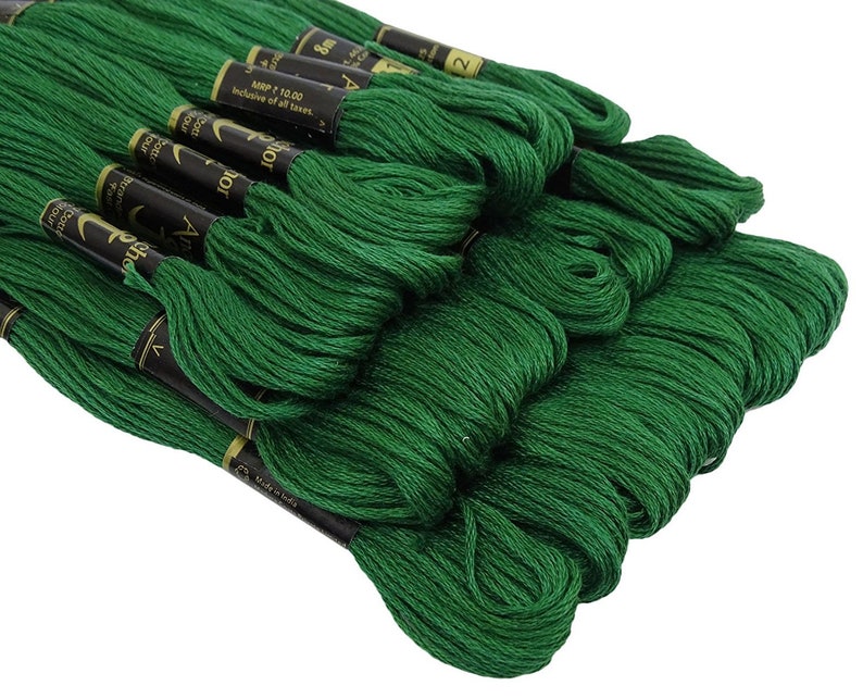 Anchor Cross Stitch Hand Embroidery Floss Dark Green Stranded Etsy