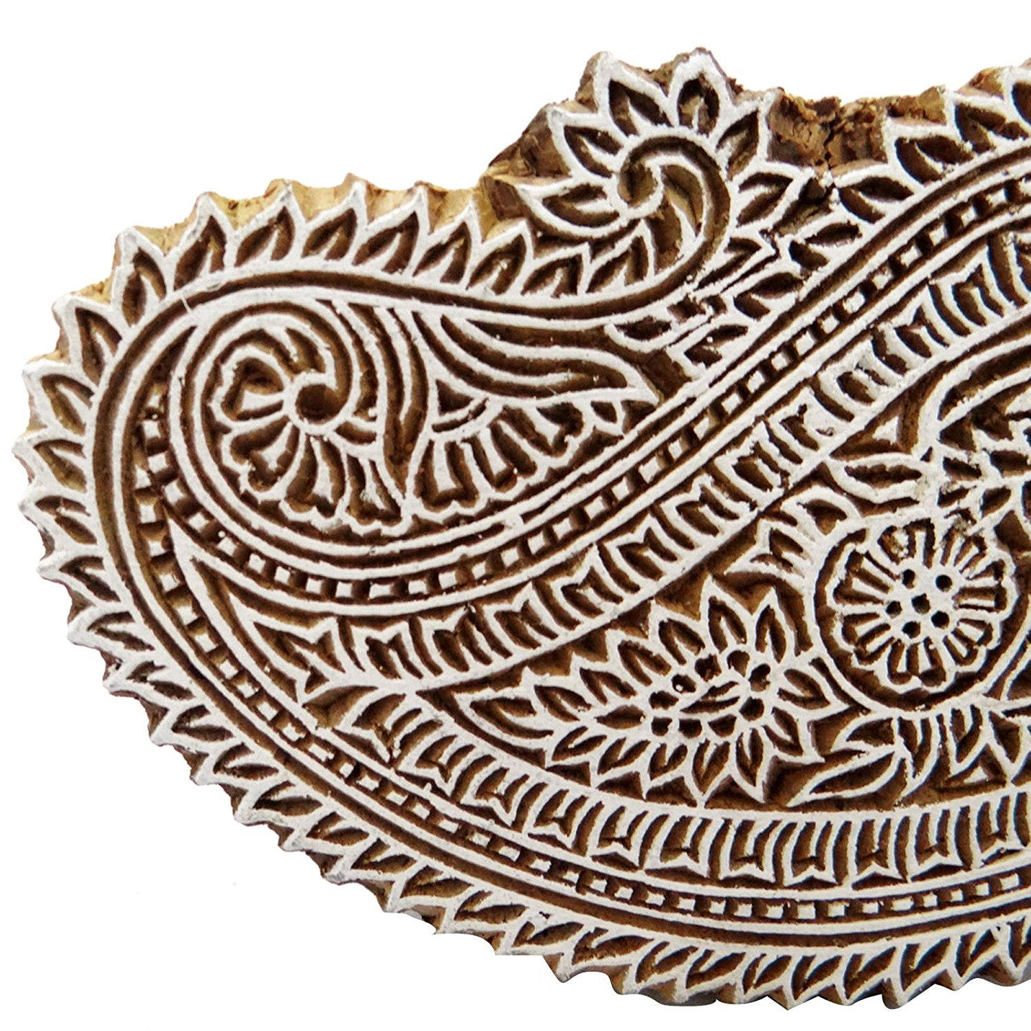 Paisley Design Wooden Printing Block Wall Paper Block Fabric Etsy