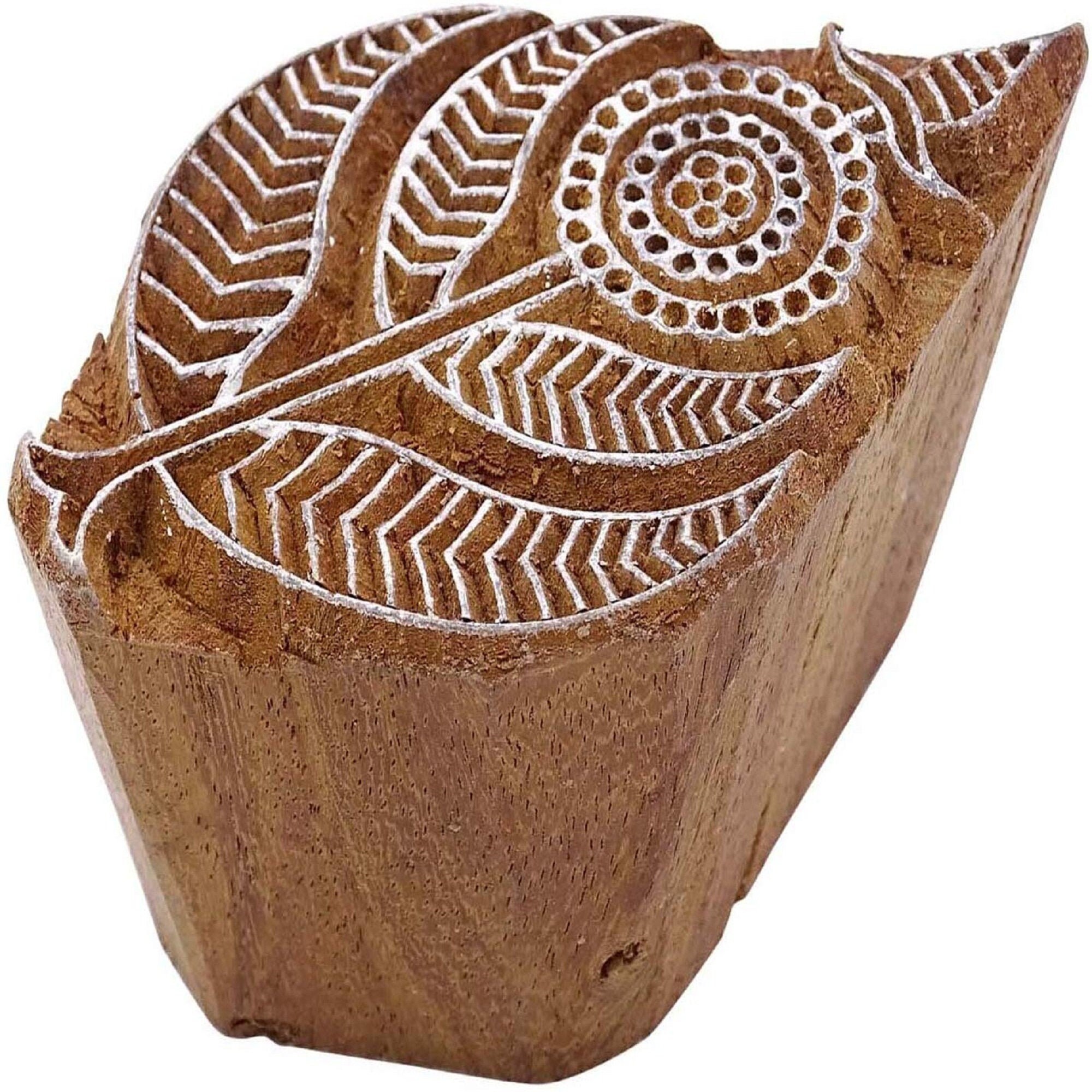 Floral Patrón bloques de madera bloque de pintura tallado a | Etsy