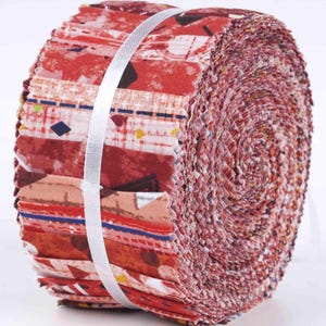 Soimoi 40Pcs Geometric & Texture Print Precut Fabrics, Cotton Jelly Roll for Quilting, 100% Cotton Fabric Jelly Roll Bundle For Scrapbooking