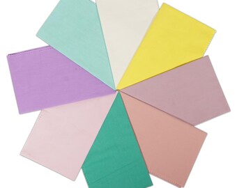Solid Cotton Fabric Bundle, Quilting Squares, 8 Pcs (18x22 Inch)