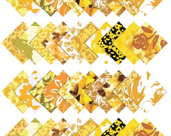Cuadrados de tela de algodón con estampado floral, paquete de 40 piezas para patchwork