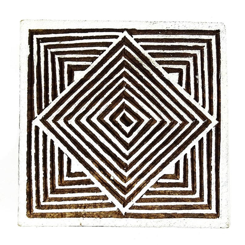 1 Pcs Wooden Textile Stamps Printing Block Craft Apparel Etsy