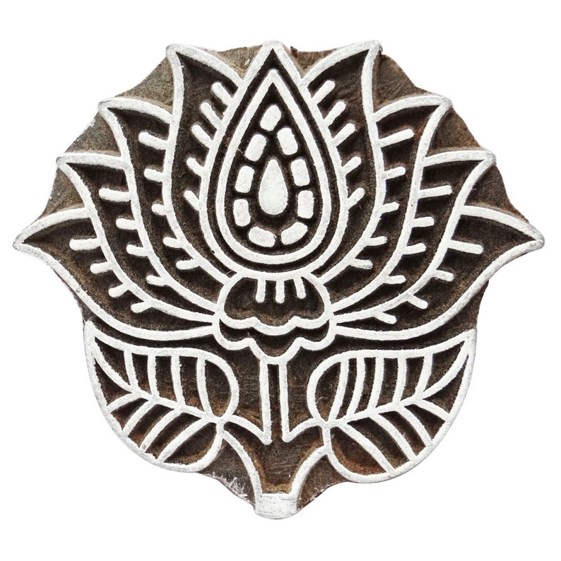 Wood Block Stamp Textile Printing Block Stamps for Clay Etsy