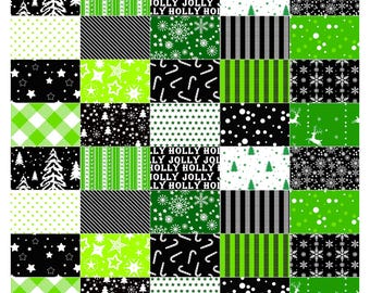 Cuadrados de tela de algodón navideños, cuadrados precortados para patchwork, paquete de encanto para manualidades DIY
