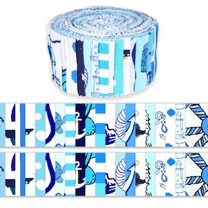 Jelly Roll 40 Strip Assorted Bundle, Fabric Strips for Quilting, Crafting, and Sewing, 100% Cotton Fabric Jelly Roll Bundle For Scrapbooking