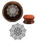 Wooden Rubber Stamp, Decorative Indian Wood Art BY 1 Pcs, Scrap Book Mandala Stamp, Craft Textile Round Stamp, PRB-4 