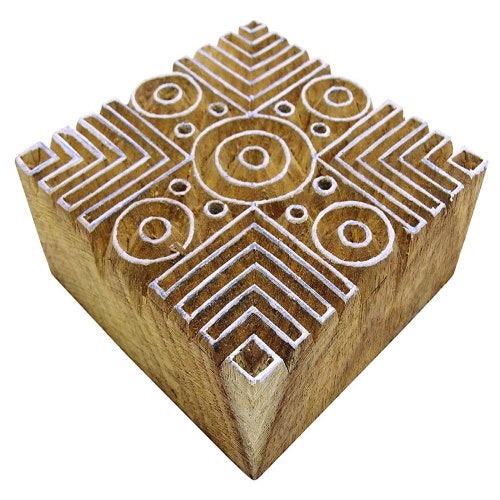 Wooden Textile Stamps Indian Brown Printing Block Decorative Etsy